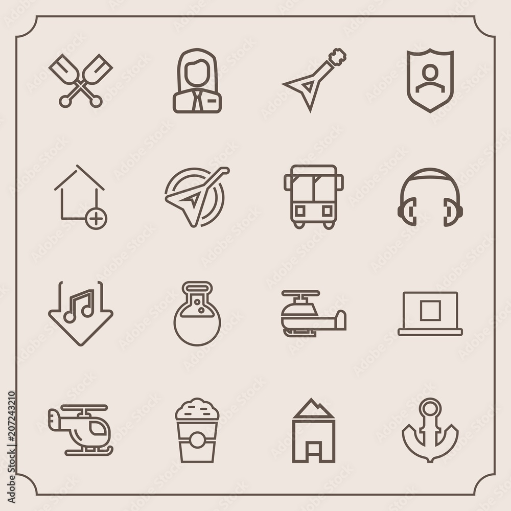 Modern, simple vector icon set with anchor, sound, shop, medicine, security, profile, sign, protection, transportation, drink, canoe, property, aviation, people, guitar, job, protect, sky, white icons Modern, simple vector icon set with anchor, sound, shop, medicine, security, profile, sign, protection, transportation, drink, canoe, property, aviation, people, guitar, job, protect, sky, white icons