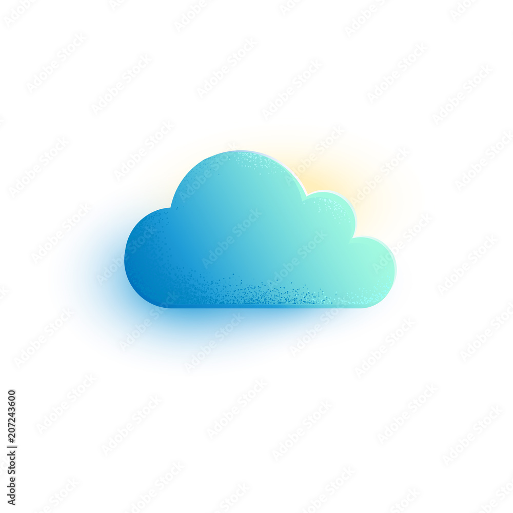 Cloud vector icon. Gradient Illustration sign isolated on white. Cloud computing, weather, summer, Technology Save share data information concept. Design Logo mobile app, website social media, UI, EPS Cloud vector icon. Gradient Illustration sign isolated on white. Cloud computing, weather, summer, Technology Save share data information concept. Design Logo mobile app, website social media, UI, EPS