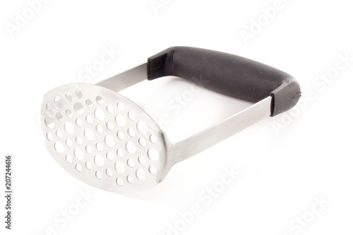 Canvas Print Metal potato masher isolated on a white background