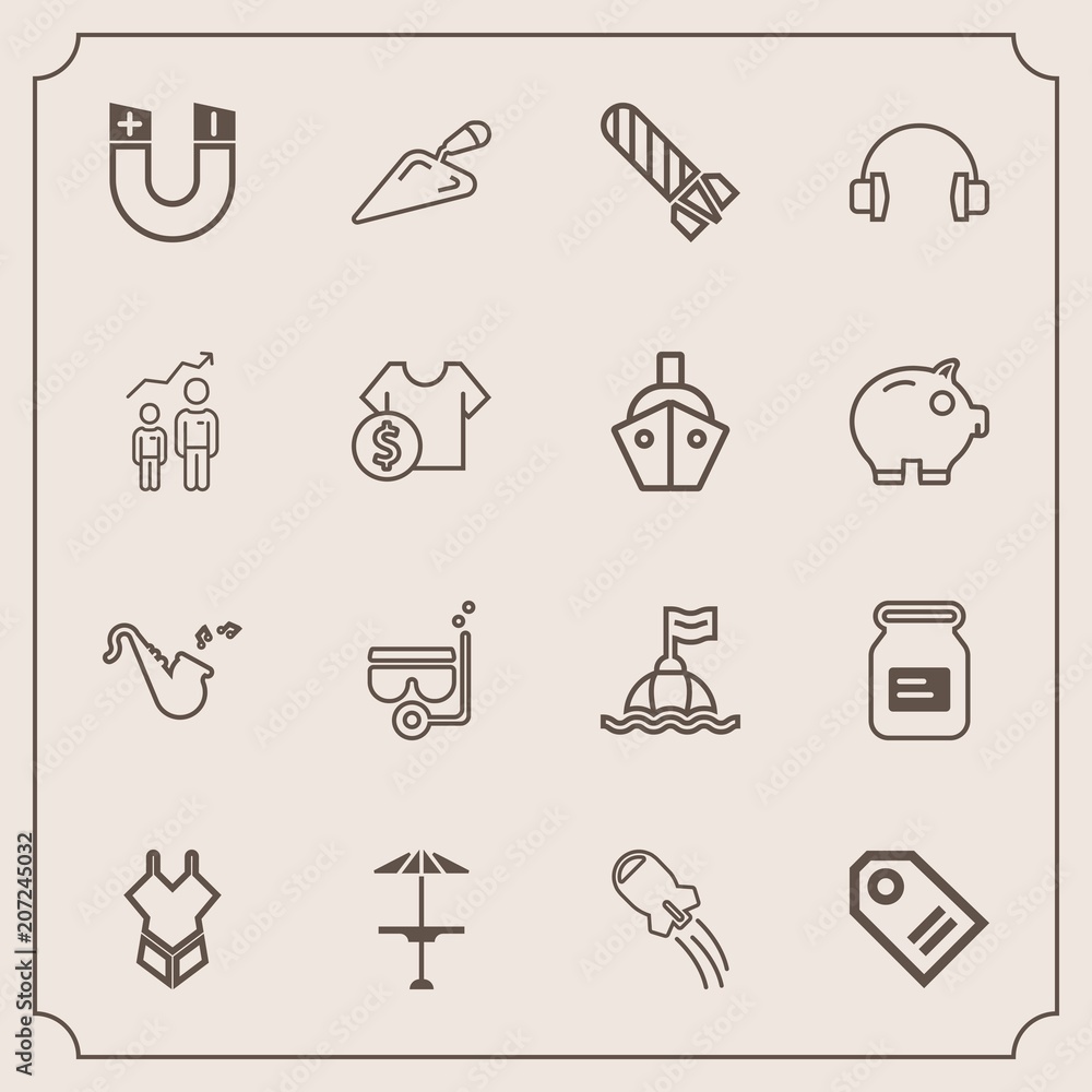 Modern, simple vector icon set with woman, bikini, pole, bomb, sale, shovel, rocket, trumpet, metal, swimsuit, aluminum, mask, light, fashion, snorkel, jazz, label, space, buoy, danger, safety icons Modern, simple vector icon set with woman, bikini, pole, bomb, sale, shovel, rocket, trumpet, metal, swimsuit, aluminum, mask, light, fashion, snorkel, jazz, label, space, buoy, danger, safety icons