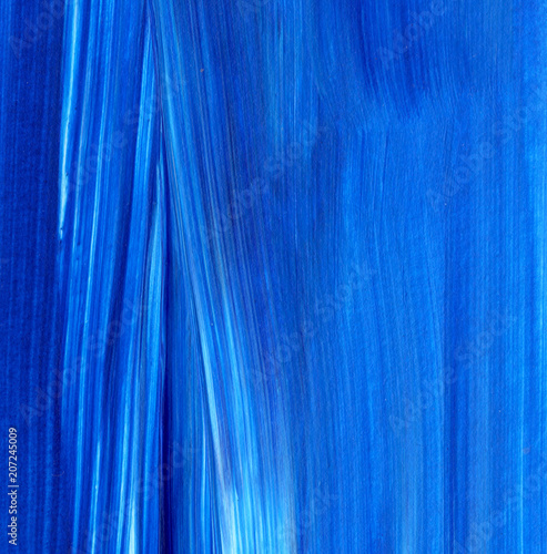 Blue Abstract acrylic painting for use as background, texture, design element. Modern art with brush stroke texture
