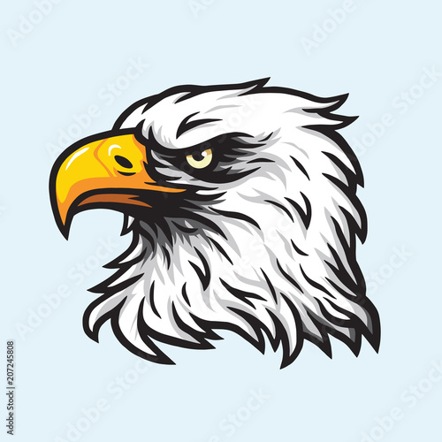 Eagle Head Mascot Vector Logo