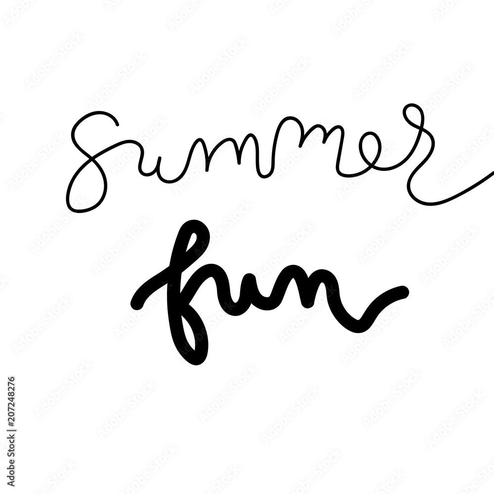Summer Cartoon Lettering Summer Cartoon Lettering