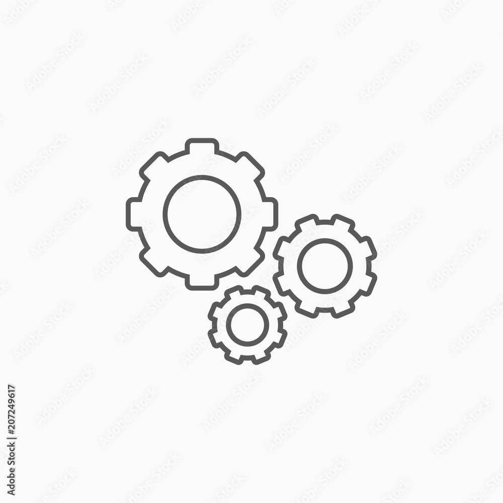 gears icon, gear vector