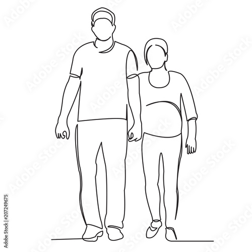 pregnant couple in love