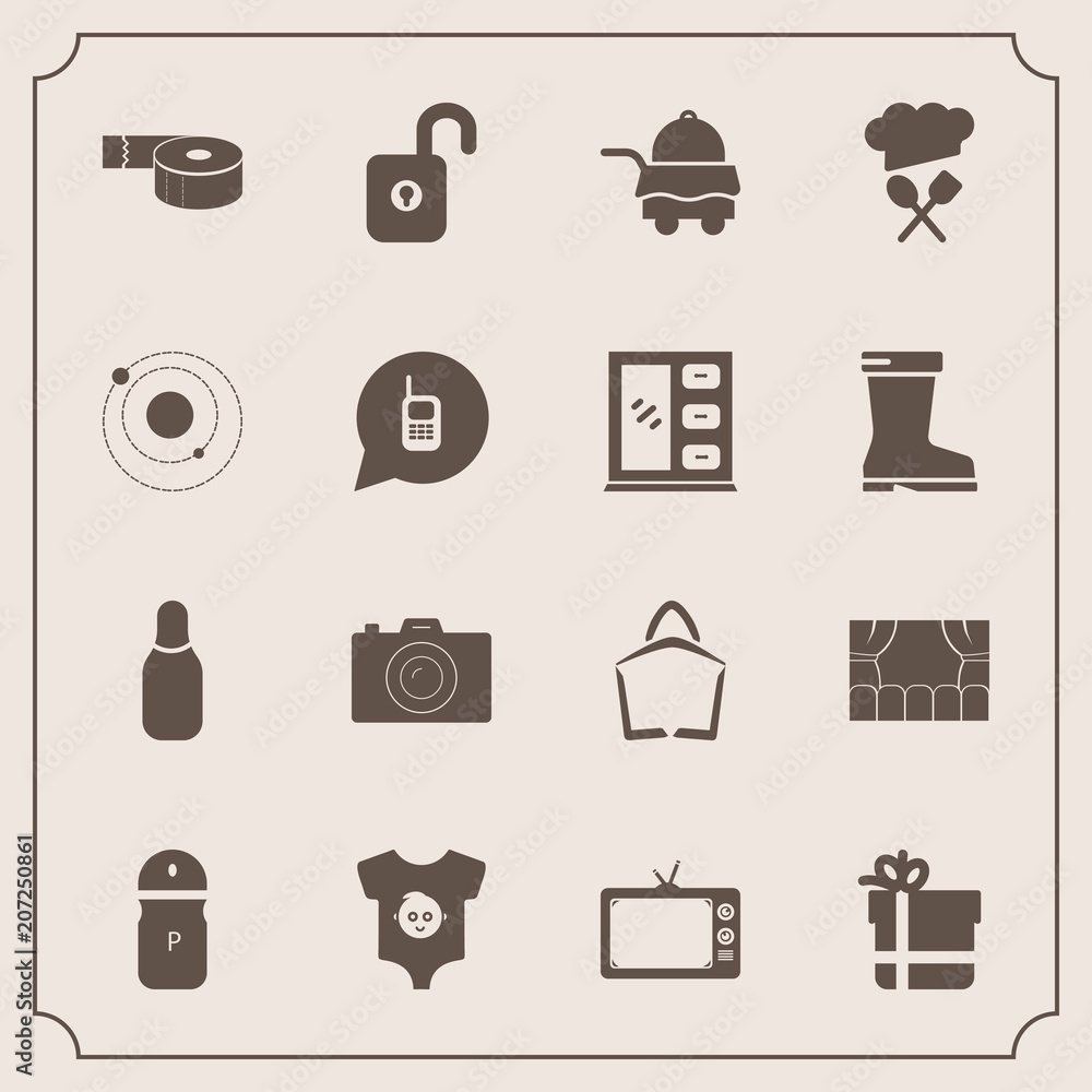 Modern, simple vector icon set with salt, screen, ball, spice, box, planet, kid, tape, clothes, sticky, bed, sale, camera, bowling, photography, seasoning, package, photo, , hotel, baby, theater icons Modern, simple vector icon set with salt, screen, ball, spice, box, planet, kid, tape, clothes, sticky, bed, sale, camera, bowling, photography, seasoning, package, photo, , hotel, baby, theater icons