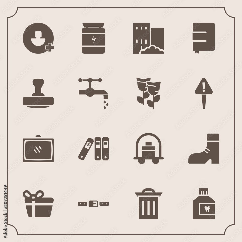 Modern, simple vector icon set with hotel, home, hygiene, holiday, business, mouthwash, foot, real, belt, white, fashion, nutrition, recycle, entertainment, tv, care, trash, account, health, add icons Modern, simple vector icon set with hotel, home, hygiene, holiday, business, mouthwash, foot, real, belt, white, fashion, nutrition, recycle, entertainment, tv, care, trash, account, health, add icons