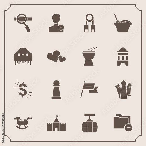 Modern, simple vector icon set with wind, baby, king, piece, laptop, add, toy, research, folder, business, member, person, food, technology, nation, usd, human, car, chess, strategy, tower, data icons