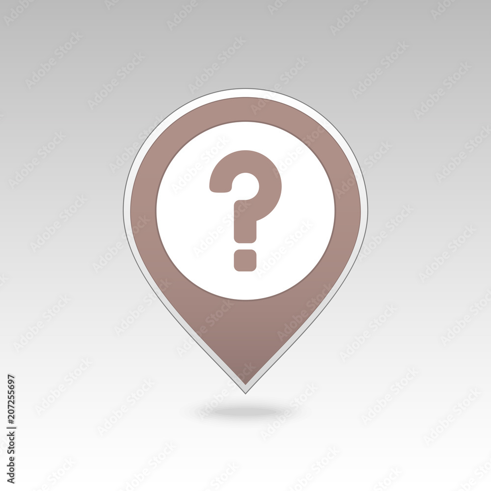 Question mark pin map icon. Map pointer, markers. Question mark pin map icon. Map pointer, markers.