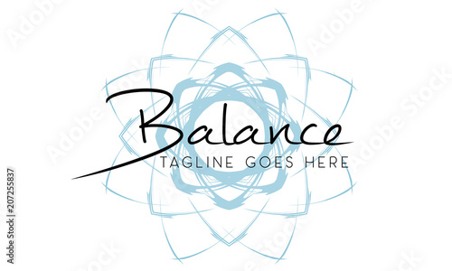 Balance Yoga Fitness Coach Logo Design