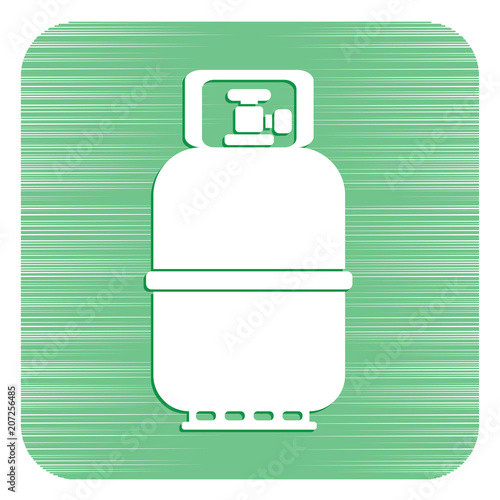 Camping gas bottle icon. Flat icon isolated