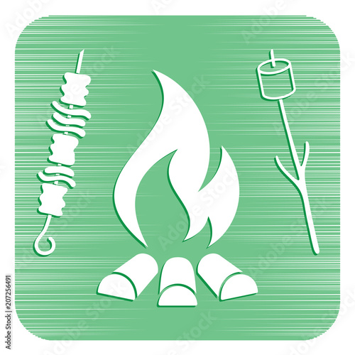 Grilled zephyr and  kebab icon