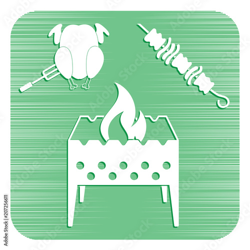 Brazier kebab and chicken icon