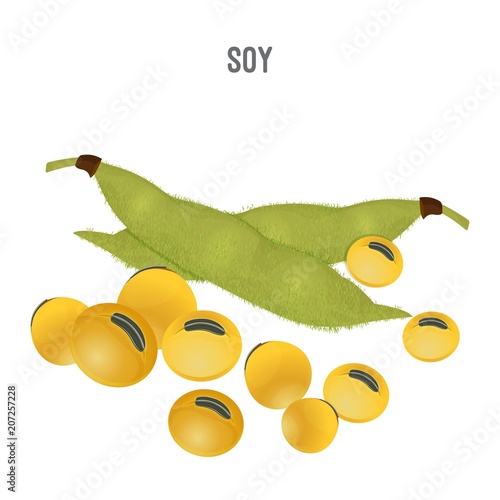 Ripe soy beans that replace meat for vegetarians
