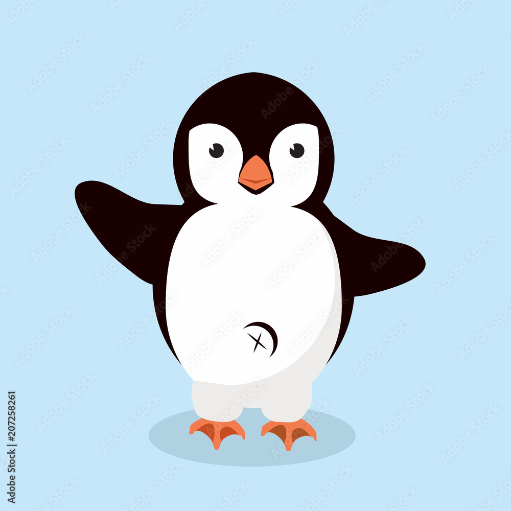 Obraz premium little Penguin animal vector