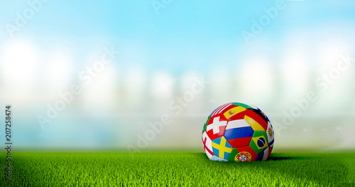 soccer stadium with nationa...