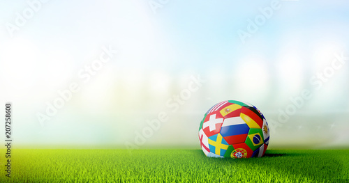 soccer stadium with nationa...