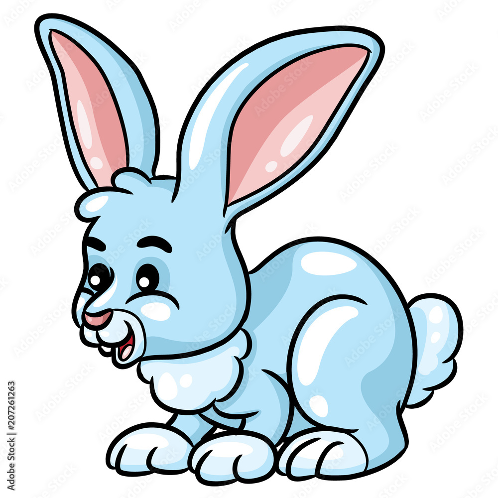 Obraz premium Rabbit Cute Cartoon Illustration of cute cartoon rabbit.