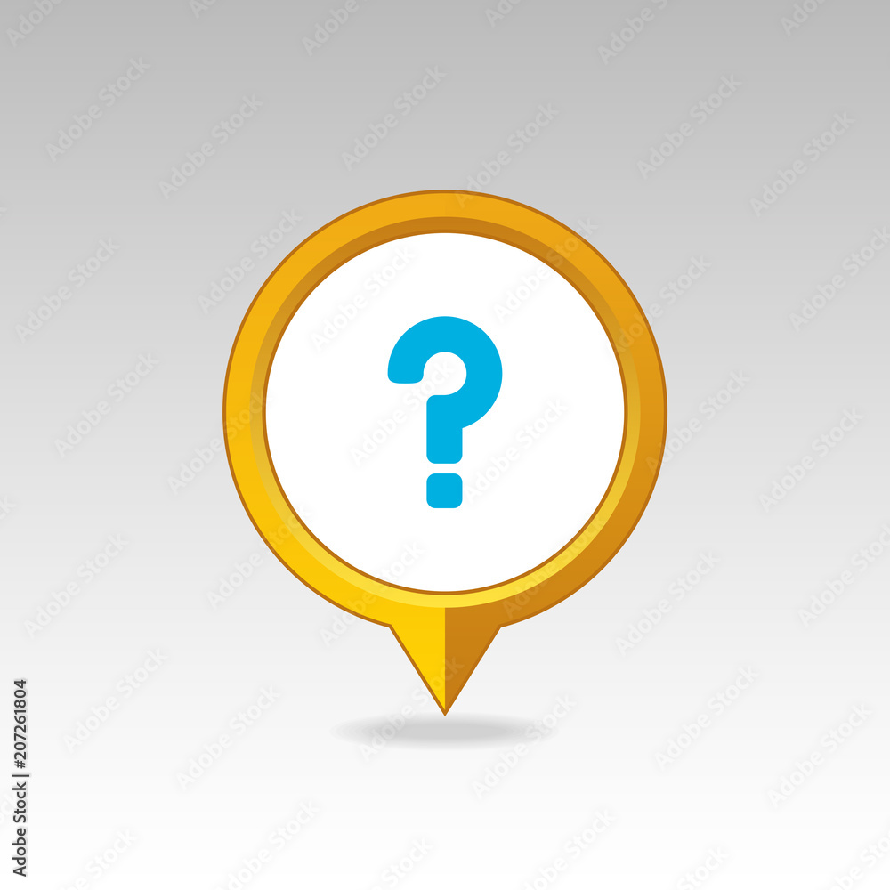 Question mark pin map icon. Map pointer, markers. Question mark pin map icon. Map pointer, markers.