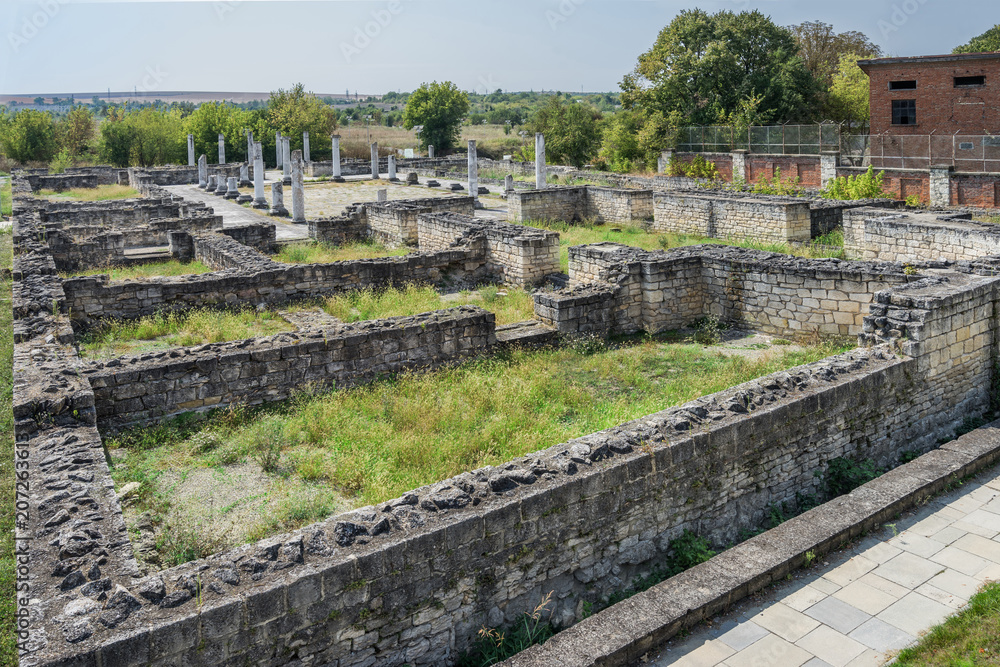 Ruins of the ancient roman settlement Abrittus, Bulgaria