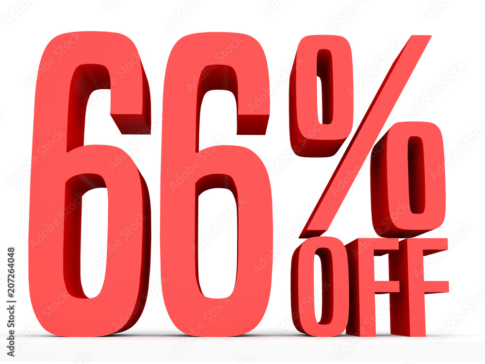 Sixty six percent off. Discount 66 %. Sixty six percent off. Discount 66 %.