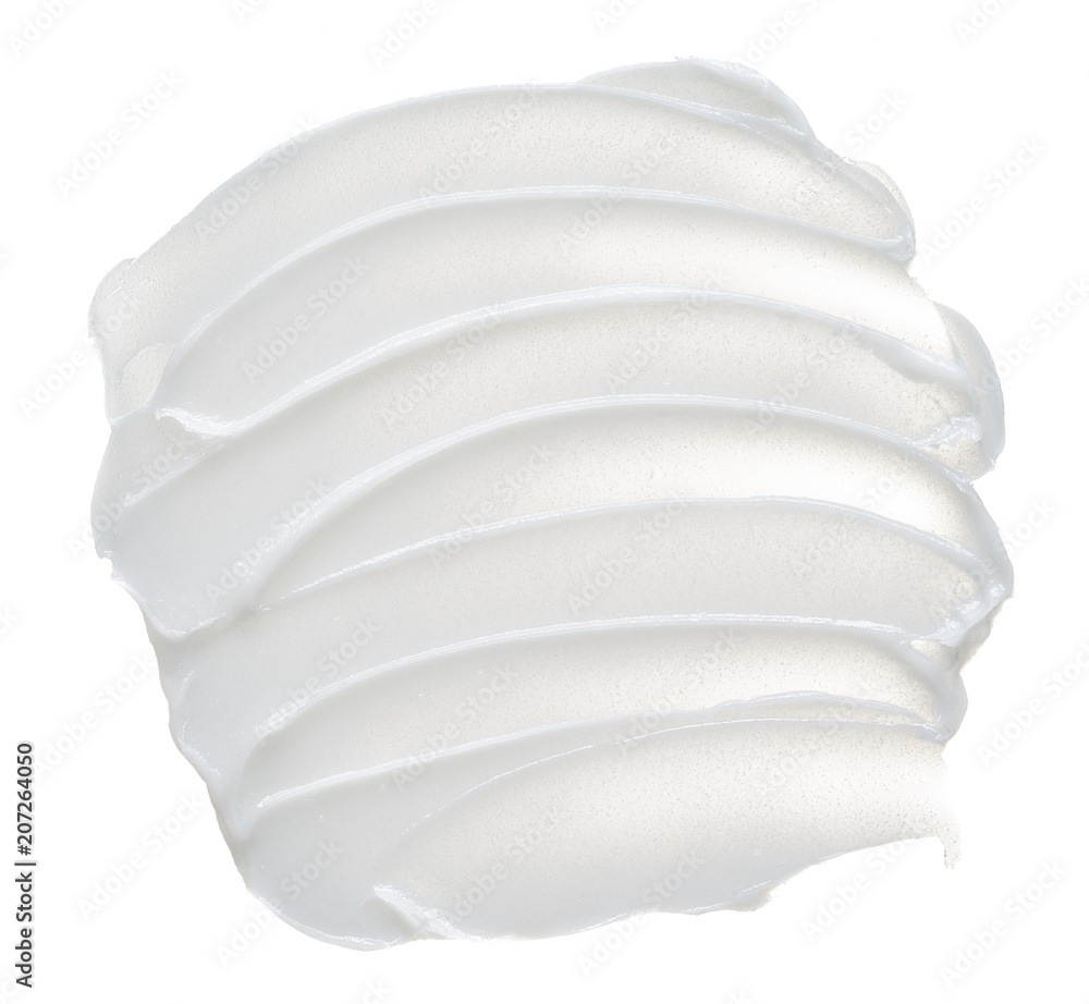 Texture of cream on white background Texture of cream on white background