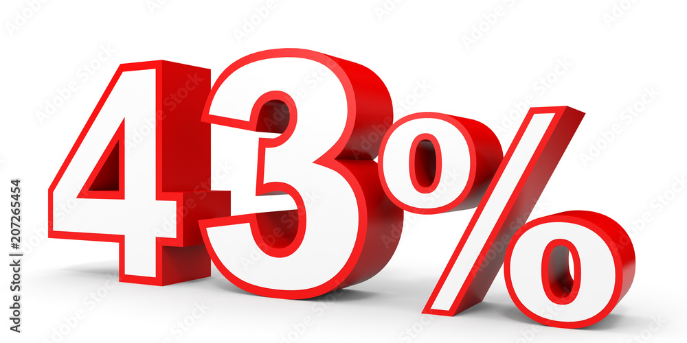 Forty three percent off. Discount 43 %. Forty three percent off. Discount 43 %.