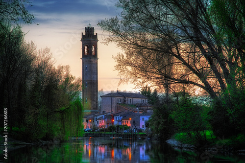 Sunset on the river