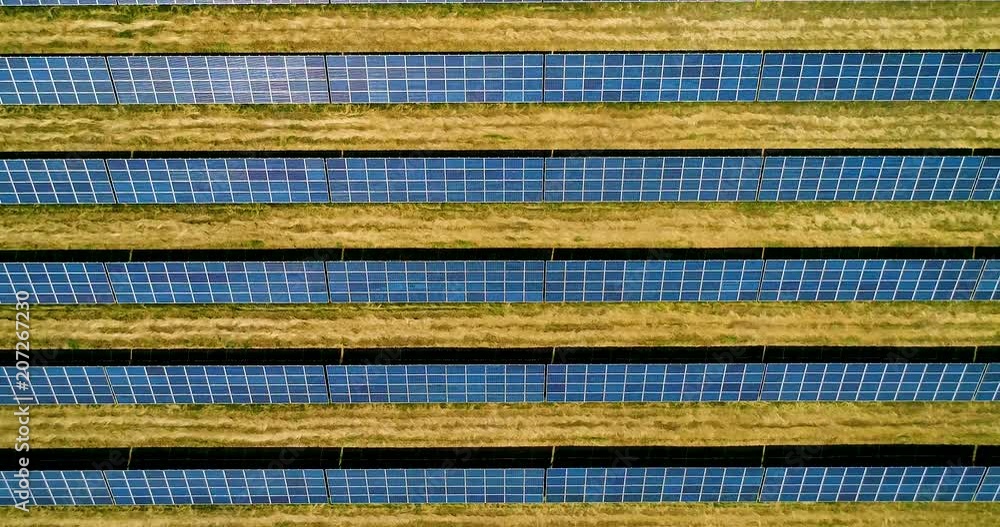 Areal flight over Solar Panels. Areal flight over Solar Panels.