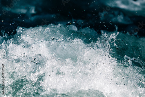 Stormy waves in the ocean as a background