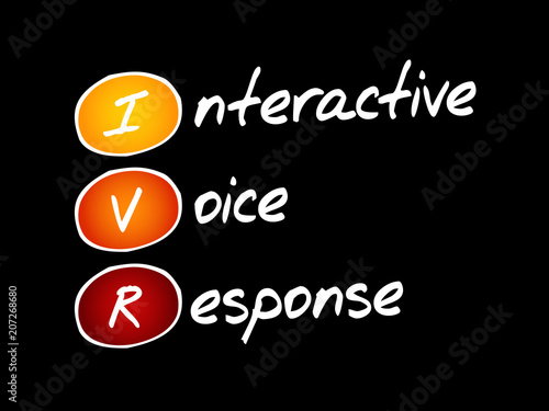 IVR - Interactive Voice Response acronym, technology concept background