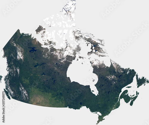 Obraz na plátně Large (129 MP) satellite image of Canada