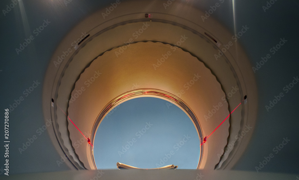 PET/CT Machine round hole. Positron emission tomography–computed tomography