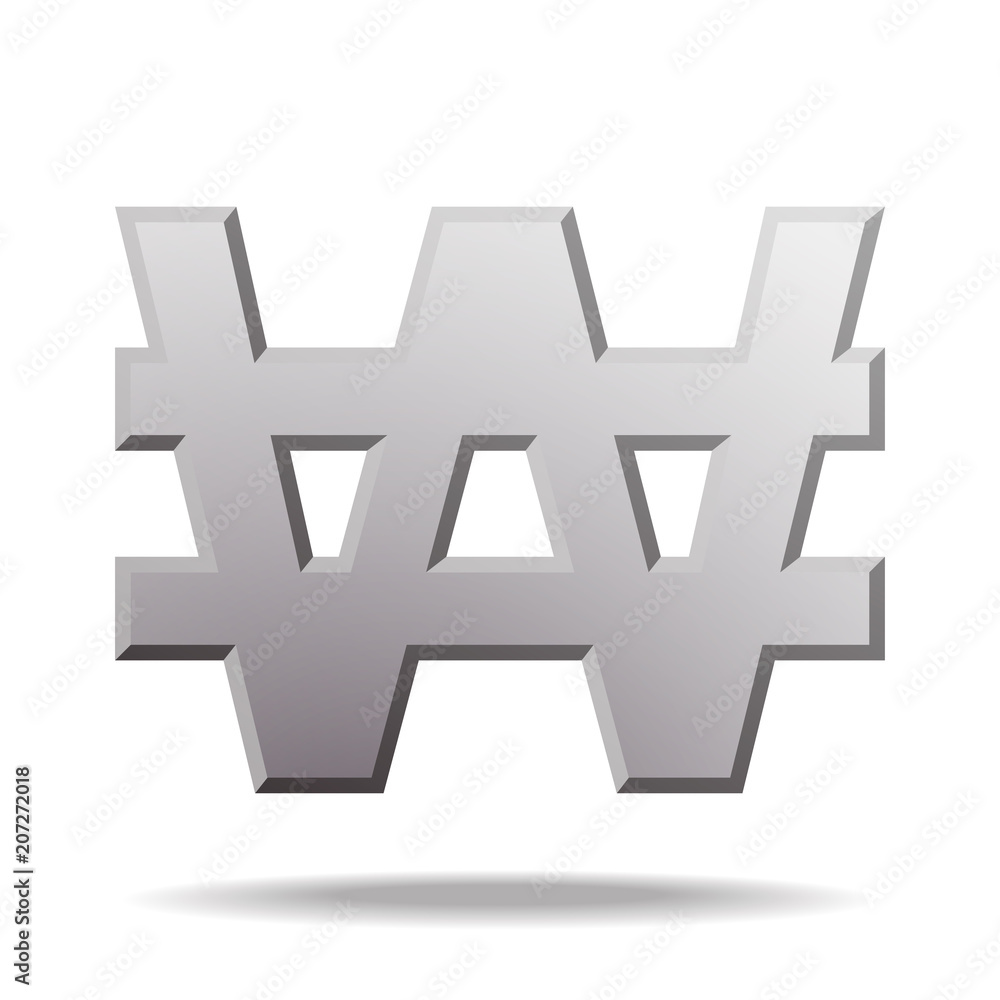 Fototapeta premium Korean won symbol