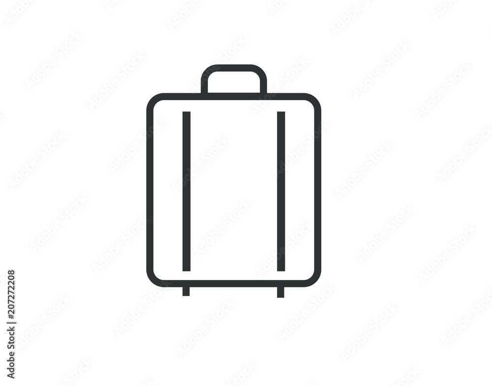 Travel bag icon for trip or luggage related designs