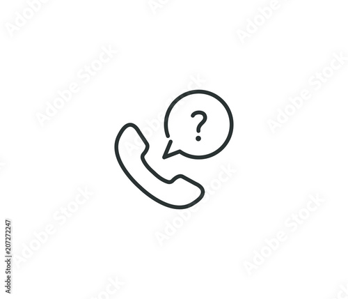 Call for help icon for customer support or assistance illustrations