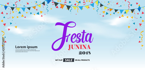 festa junina cover background template design