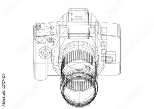 Camera Architect blueprint - isolated