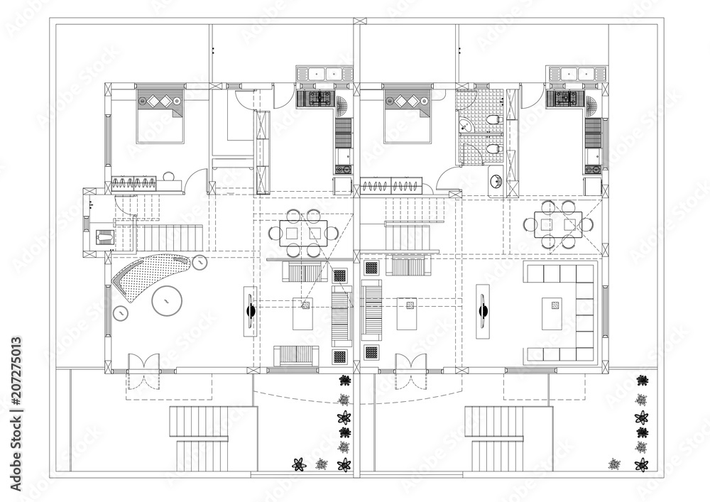 Apartment Architect blueprint - isolated Apartment Architect blueprint - isolated