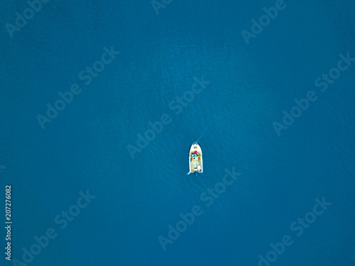 White boat in a blue ocean, Australia