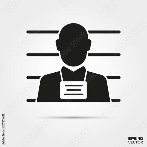 Suspect criminal vector icon