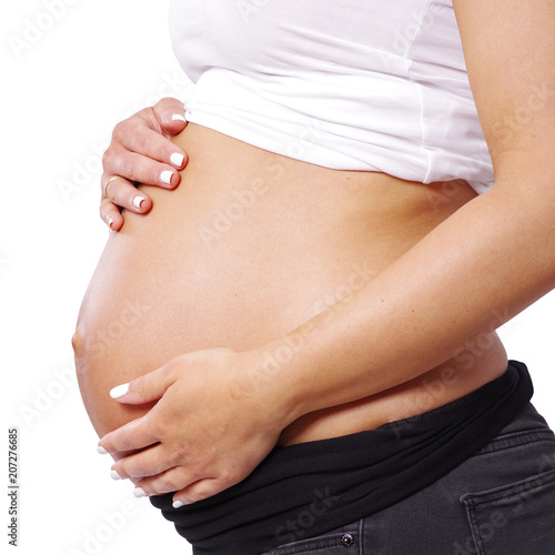 Wallpaper Mural Baby-Bauch freigestellt mit Textfreiraum  Torontodigital.ca