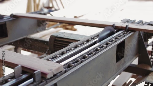 Sawmill - Process Of Machining Logs iIn Wood Cutting Machine