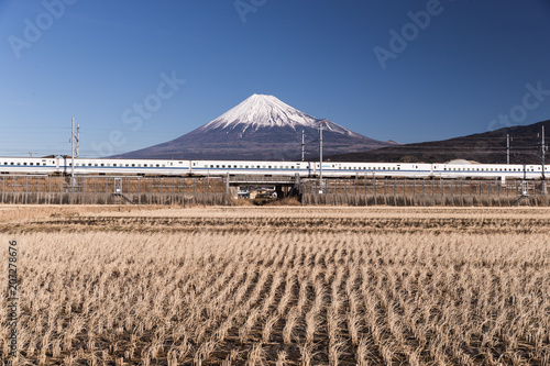 Tokaido shinkansen and Mt.Fuji photo