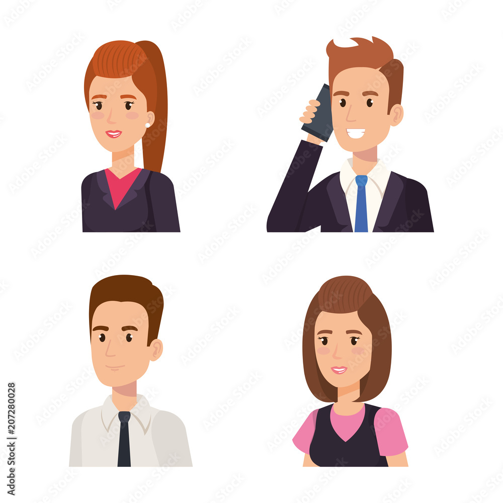 business people isometric avatars vector illustration design business people isometric avatars vector illustration design