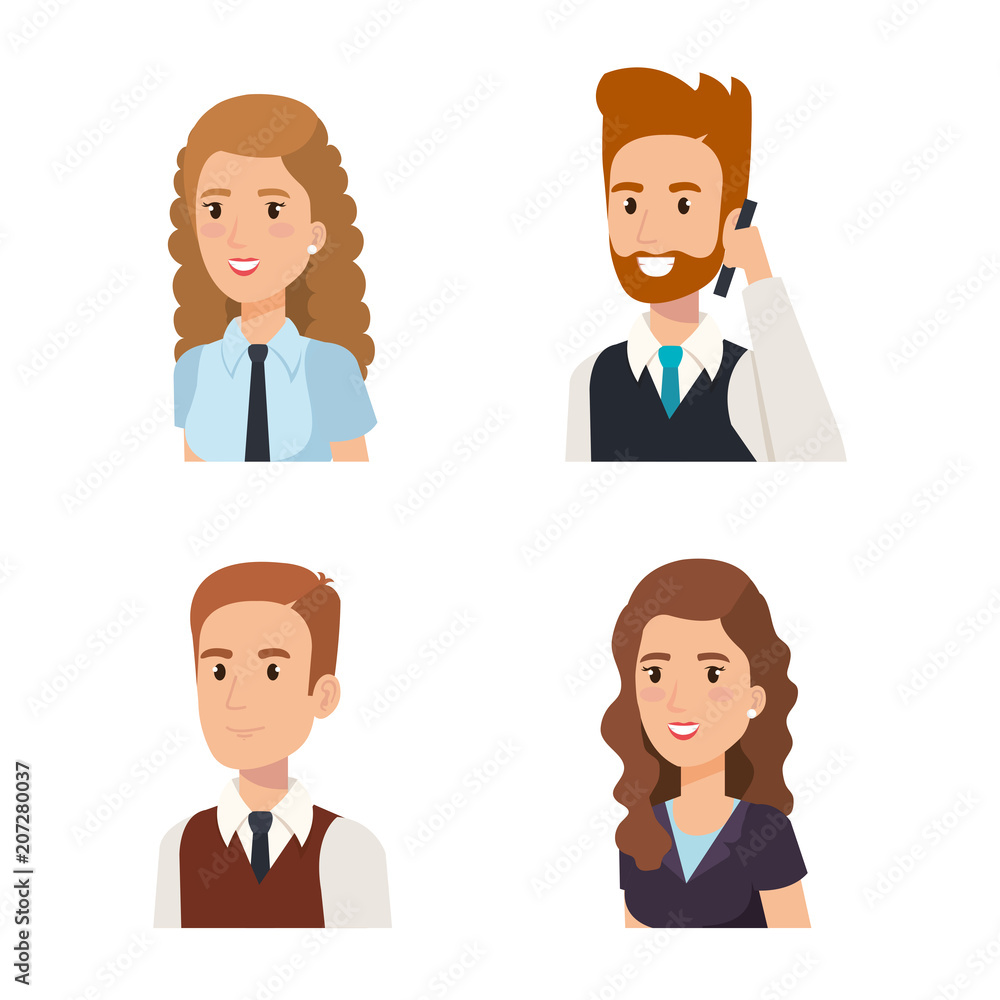 business people isometric avatars vector illustration design business people isometric avatars vector illustration design