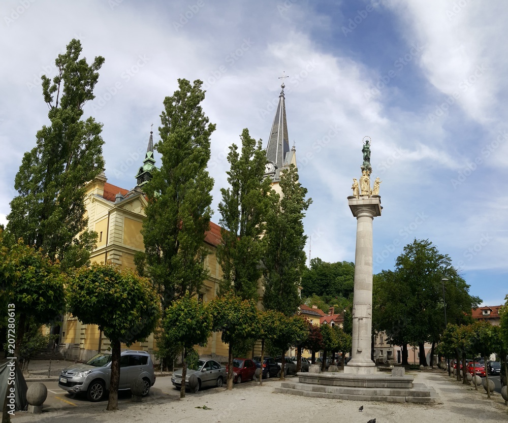 Statue in Ljubljana city, Slovenia