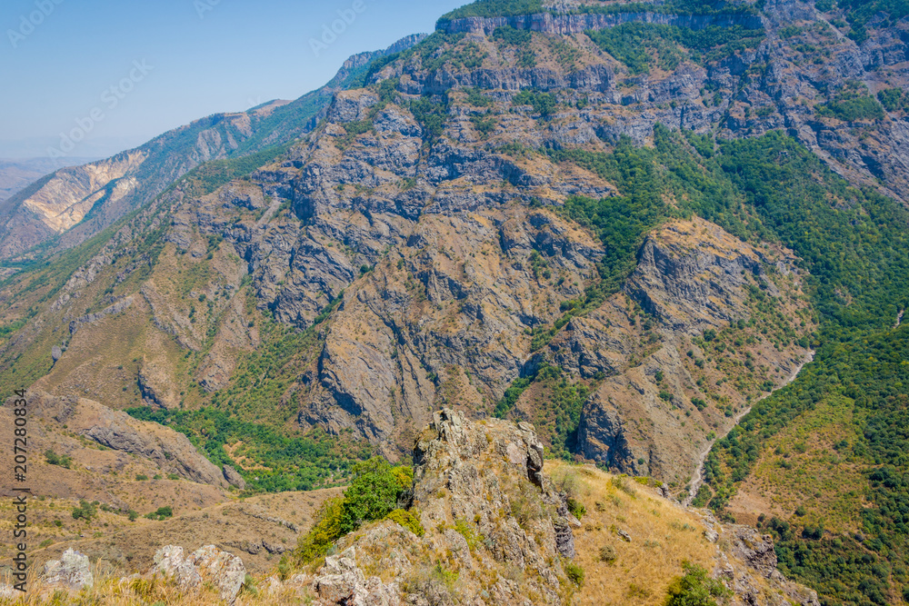 Fototapeta premium Scenic mountains, Tatev, Armenia