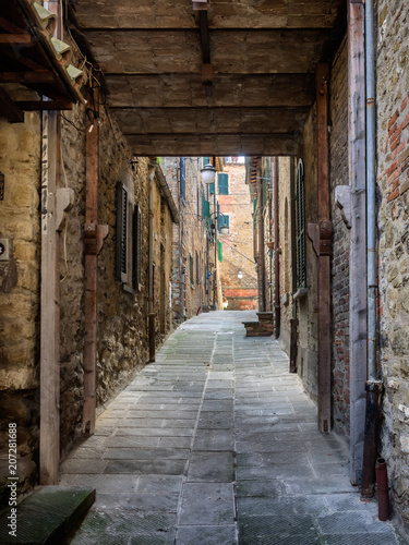 Medieval streets in Passignano at Lake Trasimeno, Umbria