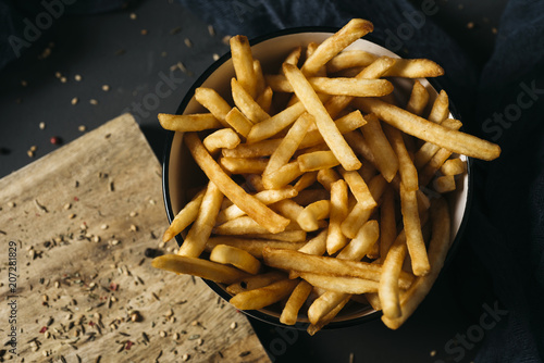 appetizing french fries in a bowl photo